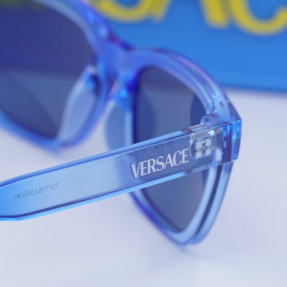 Versace Kids VK4006U 5532/80 Rectangle Sunglasses - Royal Blue/Dark Blue - Picture 9 of 10